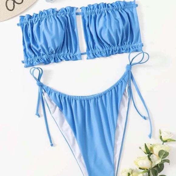 NEW w/o tags ruched frill bikini set - Picture 1 of 3